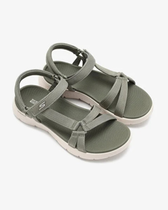 Skechers Go Walk Flex Sandal Sublime Kadın Haki Sandalet 141451 OLV - Zeytin Yeşili, 36