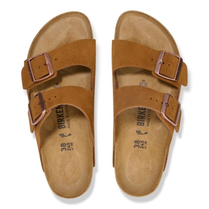 Birkenstock Arızona Vl Erkek Taba Süet Çift Tokalı Terlik 1027162 - TABA SÜET, 40