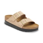 Birkenstock Arızona Platform Flex Nu Kadın Krem Çift Bantlı Terlik 1028379 - Görsel 2