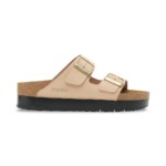 Birkenstock Arızona Platform Flex Nu Kadın Krem Çift Bantlı Terlik 1028379